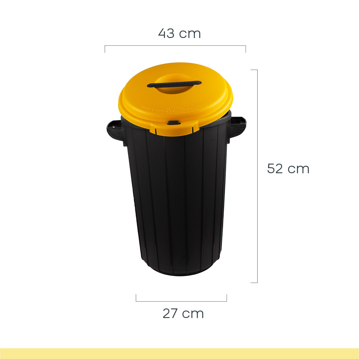 Eco Solution – Abfallbehälter mit Deckel 35l – Gelb