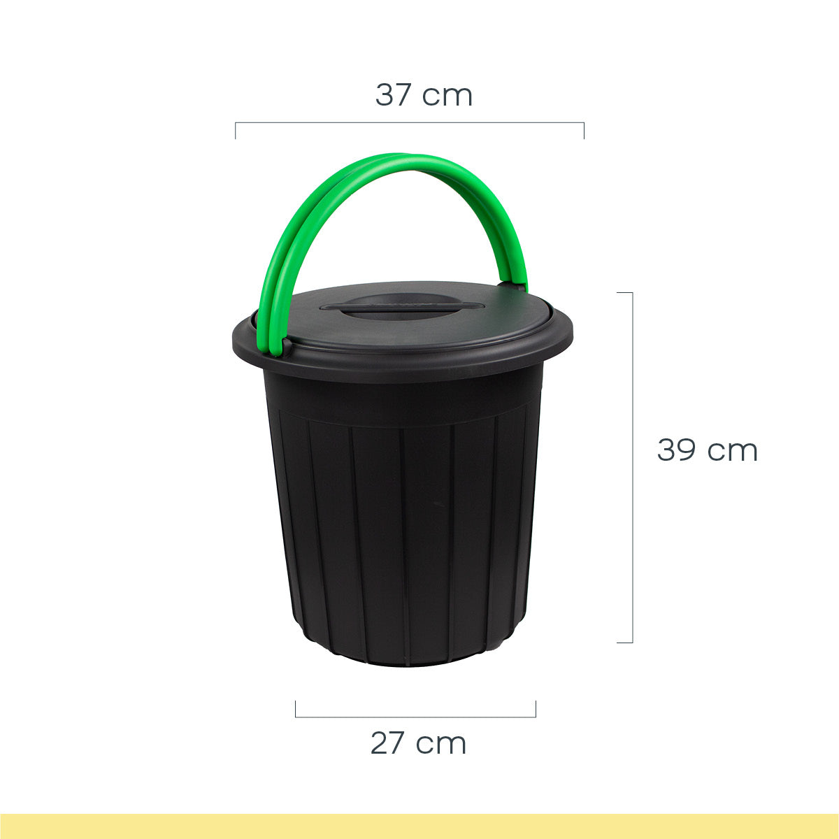 Eco Solution – Afvalemmer Met Deksel 25l - Grøn