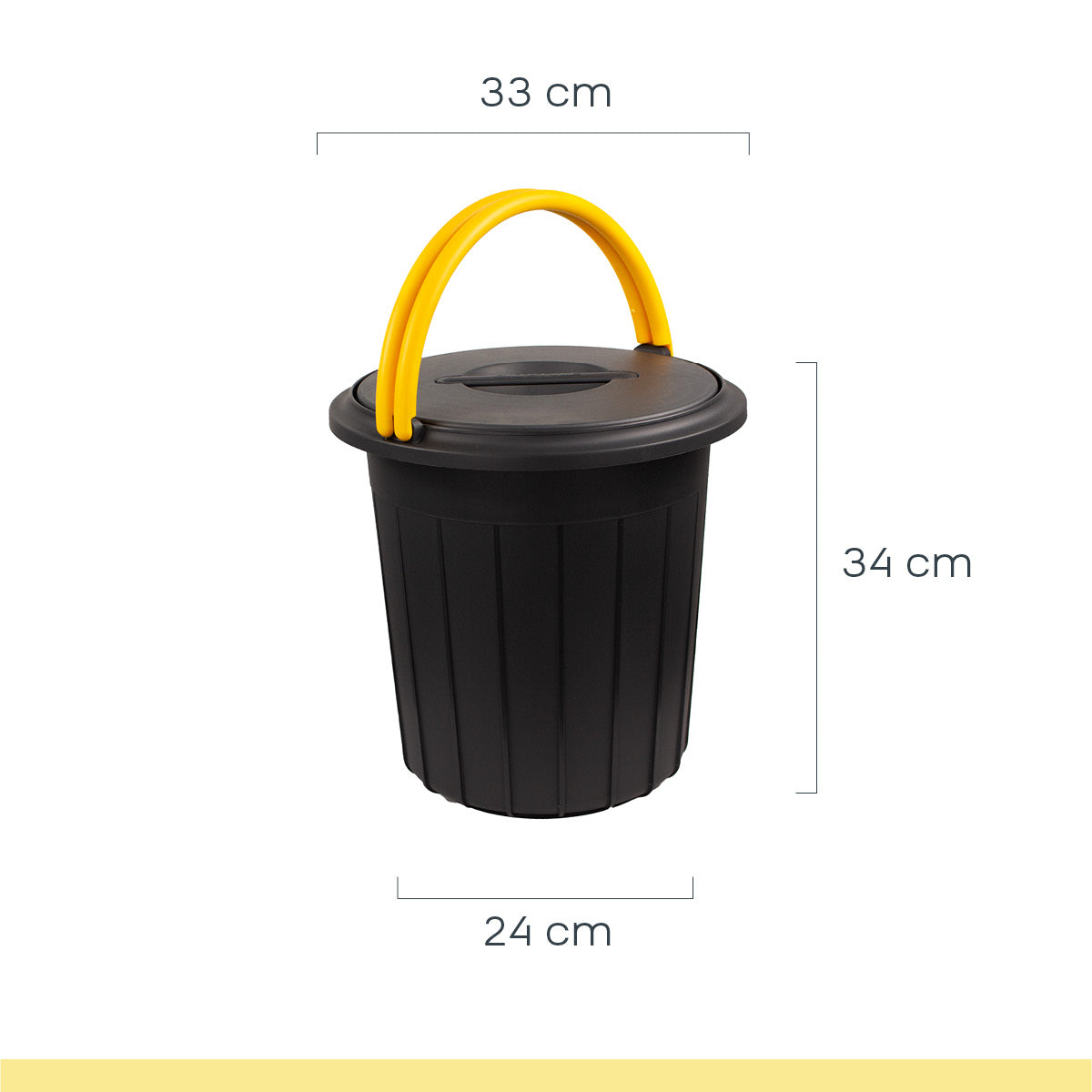 Eco Solution – Abfallbehälter mit Deckel 16l – Gelb