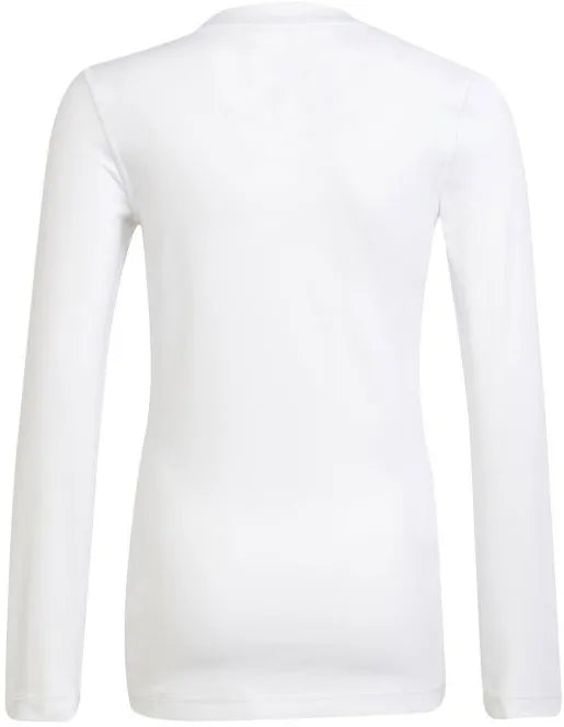 Dziecięca koszulka termoaktywna Adidas Jr Techfit Ls T-shirt biała