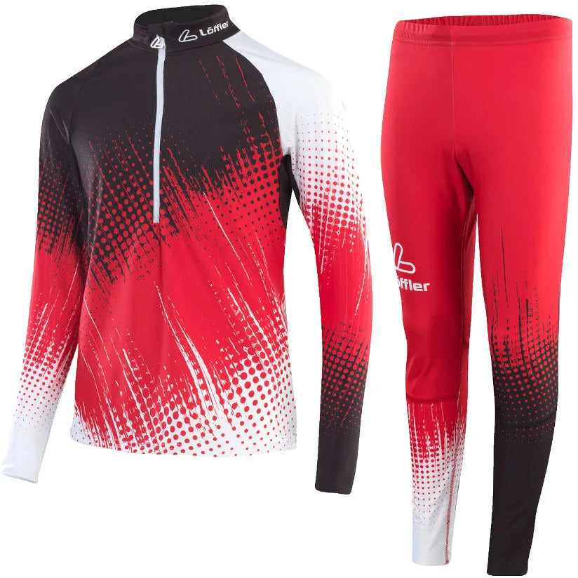 Löffler kids raceruit corn an domhain dearg 140