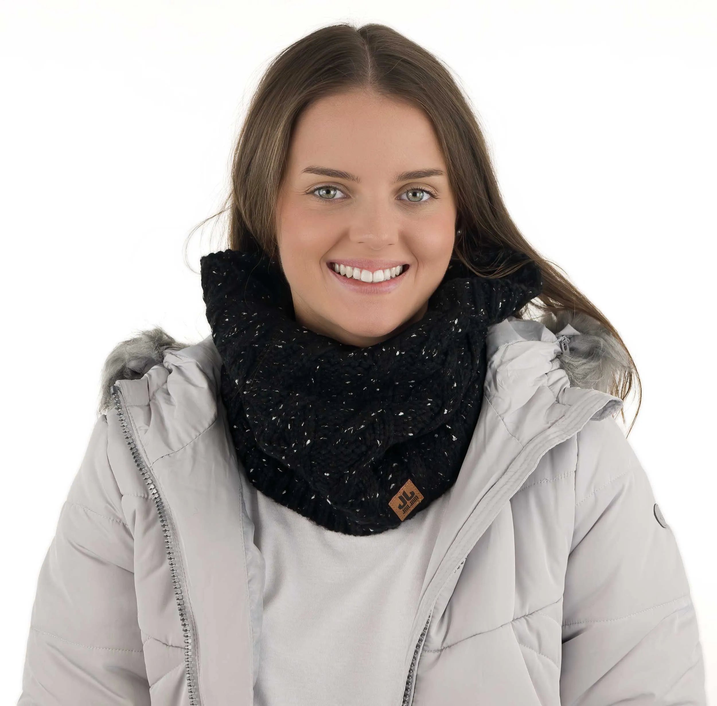 Zimná nákrčník väzenská džem braies loop čiapka unisex perleťovo čierna