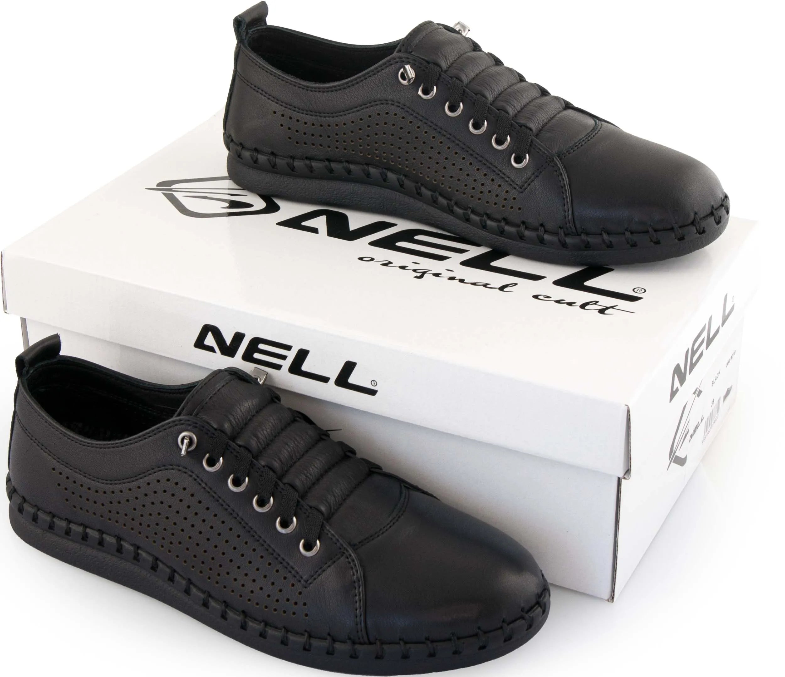 Women's Leather Shoes Nell Perform Black