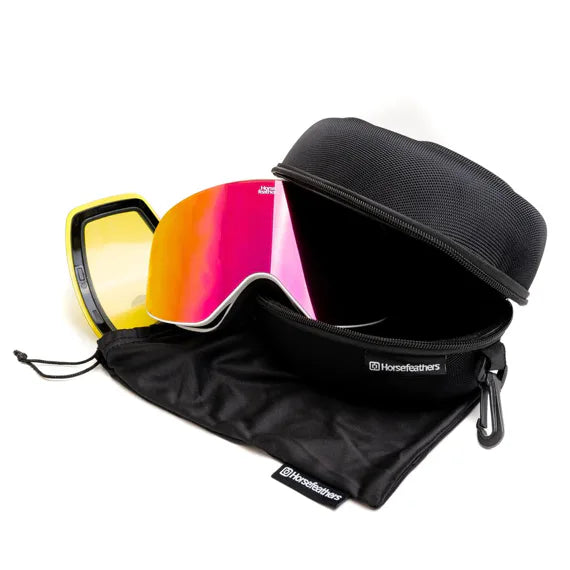 Horsefeathers Edmond Occhiali (bianco/mirror Pink)