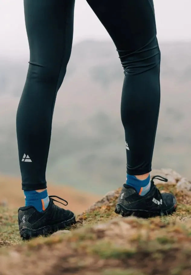 Meias de corrida profissional decotadas de resistência dinamarquesas, pacote de 3, mistura azul-laranja 43-47