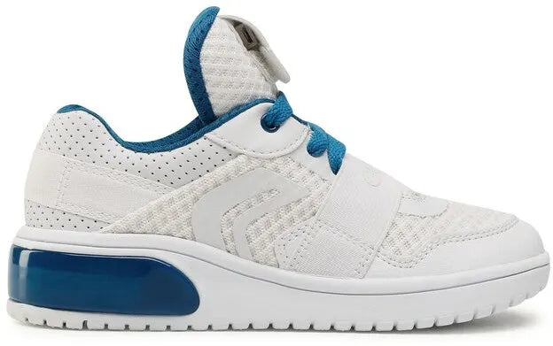 Chaussures Enfant Geox Jr Sneaker Blanc/petrol Blanc