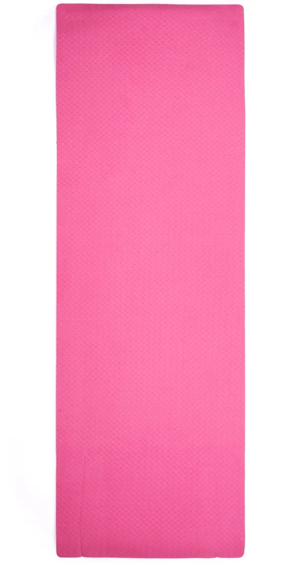Esterilla de ejercicio con techo inclinado, esterilla de yoga, grosor 0,6 cm, rosa