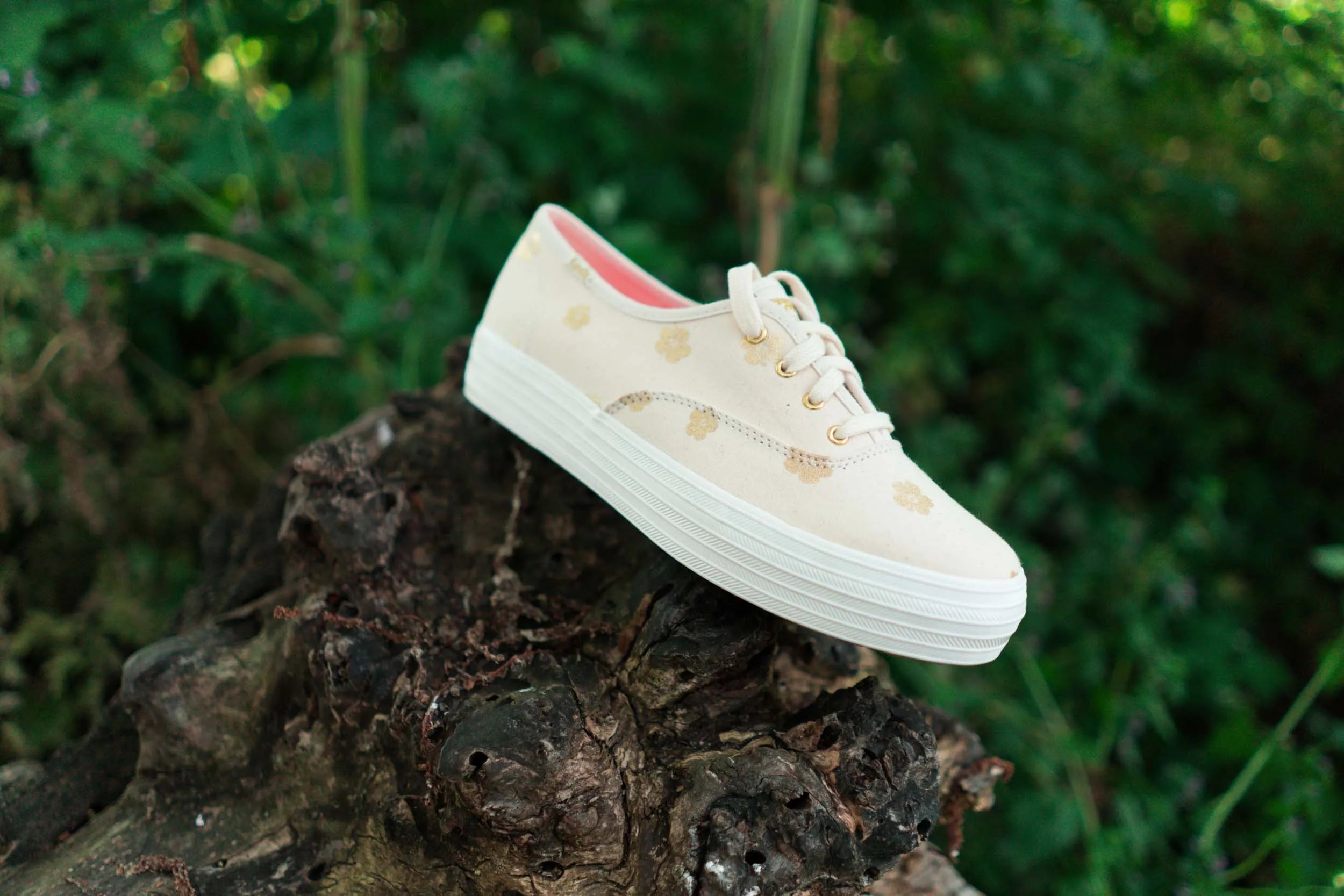 Zapatos De Mujer Keds Wms Triple Kick Hibiscus Natural Beige