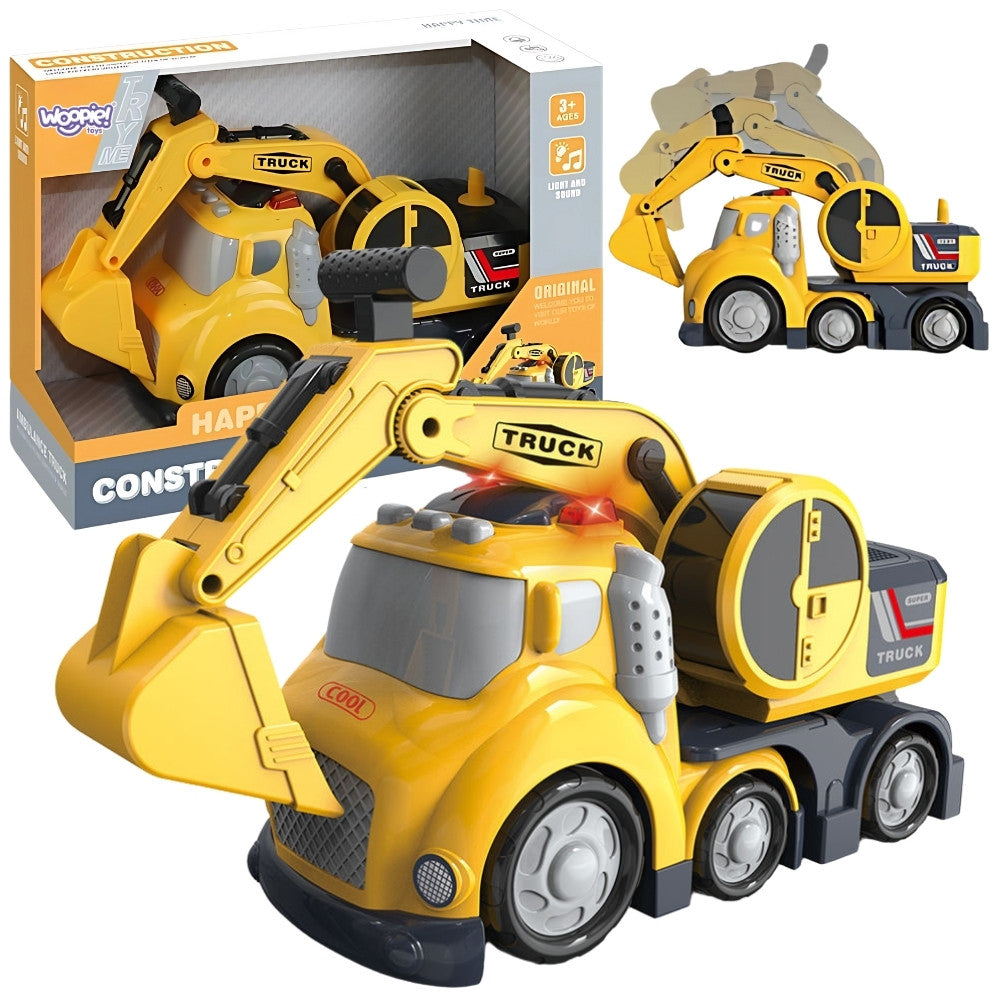 Woopie Excavator City Truck Efekty dźwiękowe i świetlne