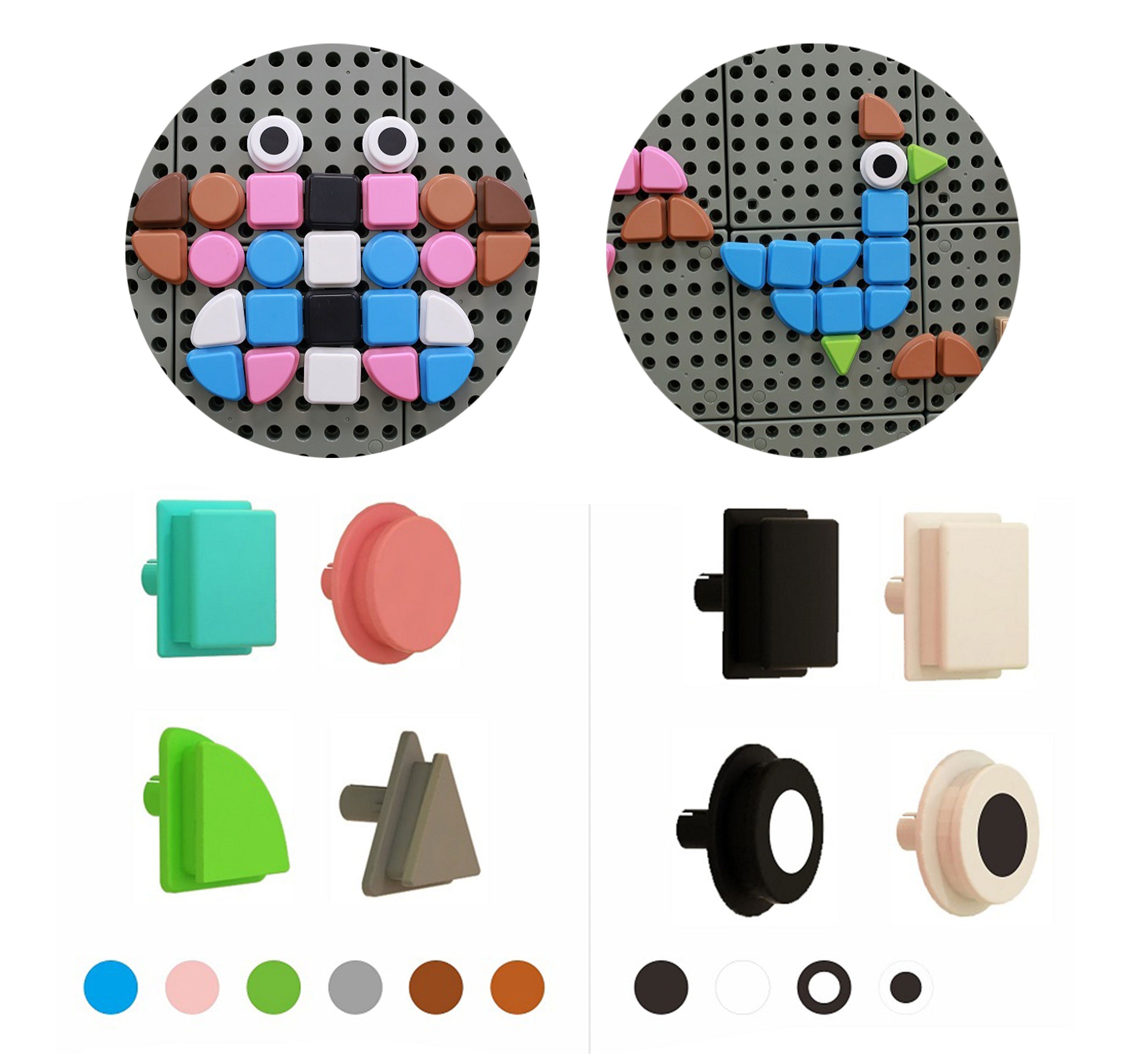 Masterkidz Комплект от 64 колчета с геометрична форма за дъски