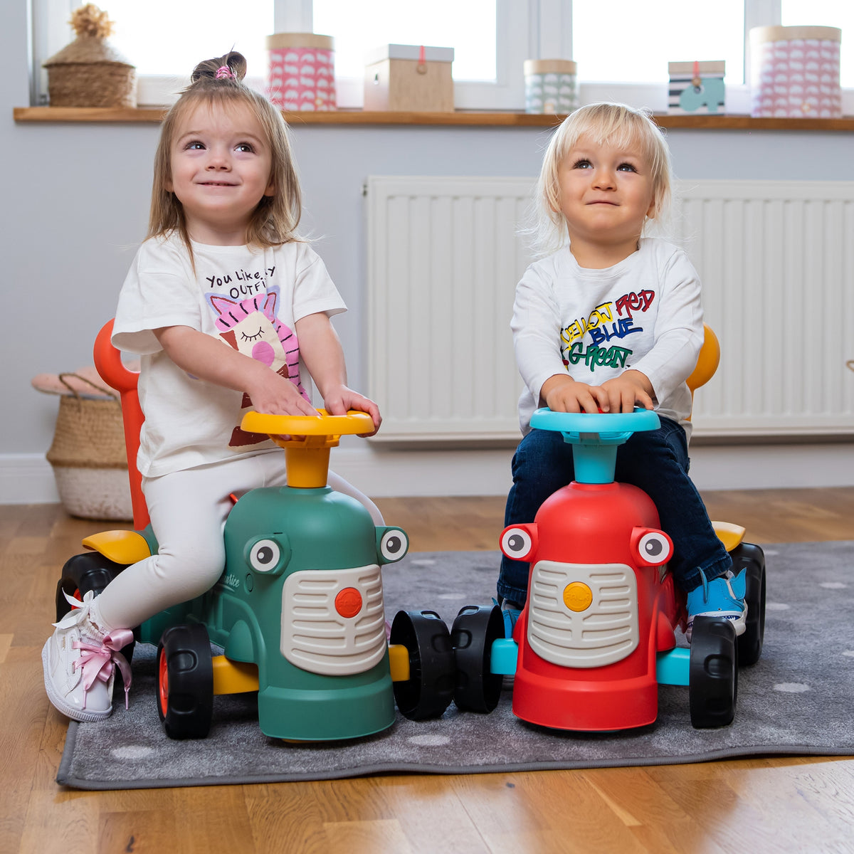 Falk Maurice Ride-on Tractor Green Pusher Caixa de armazenamento por 1-3 anos
