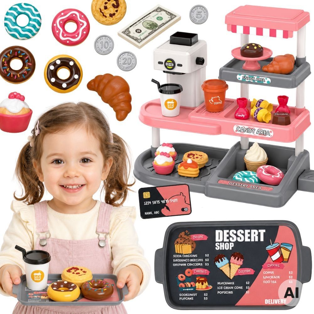 Woopie Cafe Süßwaren Kinderladen Registrierkasse Express Sound