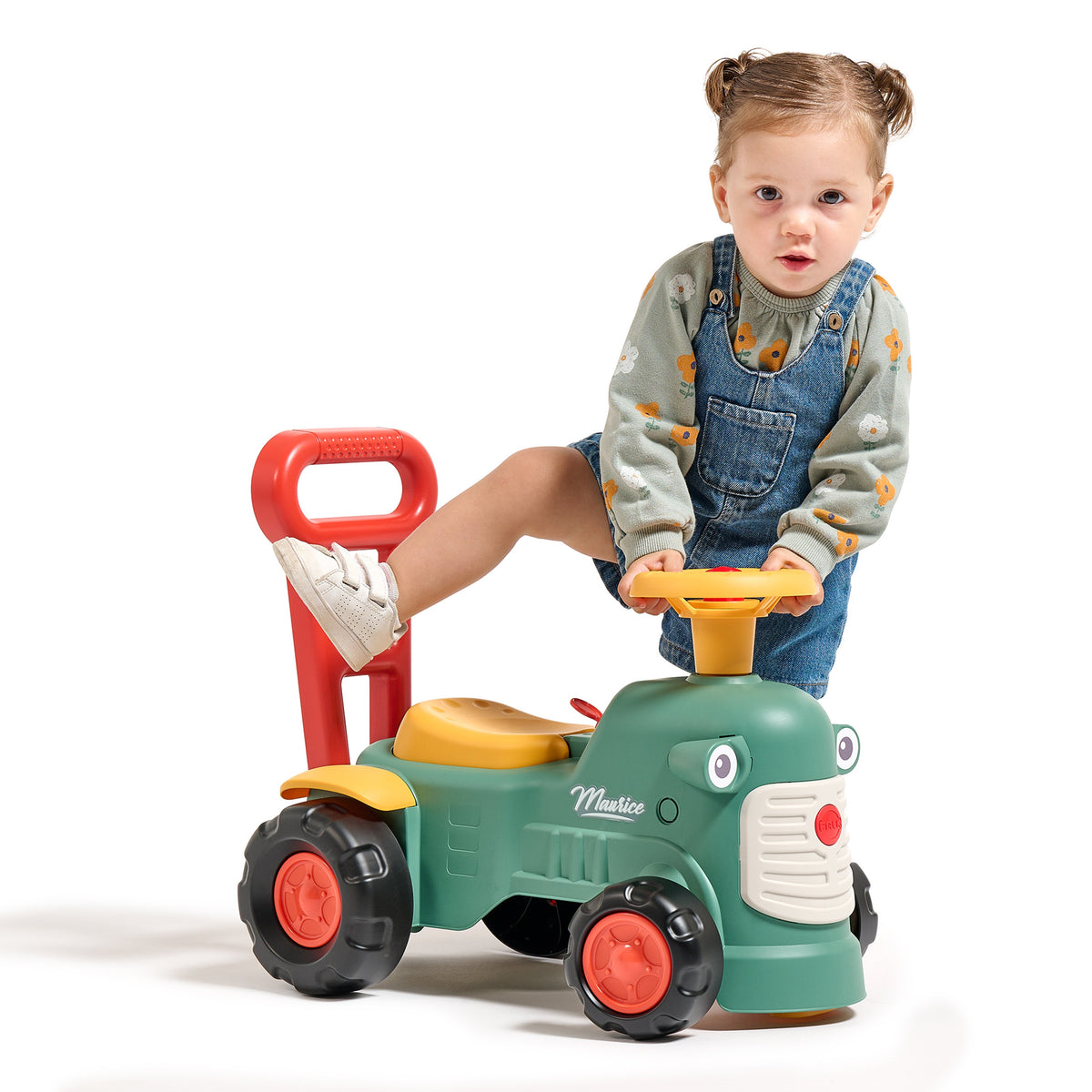 Falk Maurice Ride-on Tractor Green Pusher Caixa de armazenamento por 1-3 anos