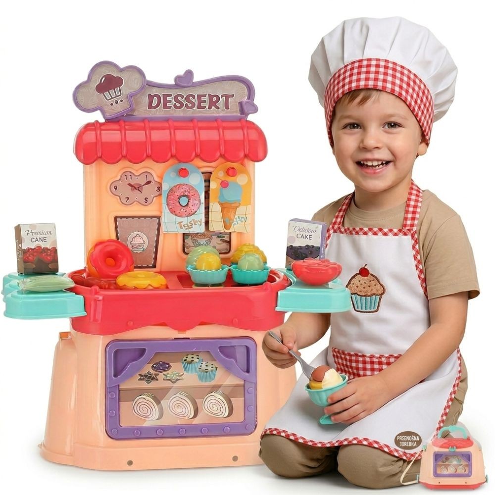 Woopie Ice Cream Parlor Сладкарски куфар Раница Ice Cream Shop 3in1 Set 25 бр.