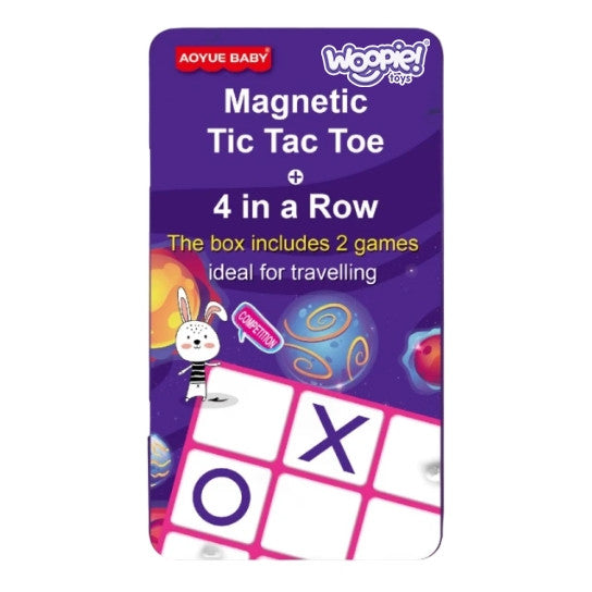 Woopie Iq Magnetisches Strategiespiel 2in1 Tic-Tac-Toe + 4-in-einer-Linie-Minispiel