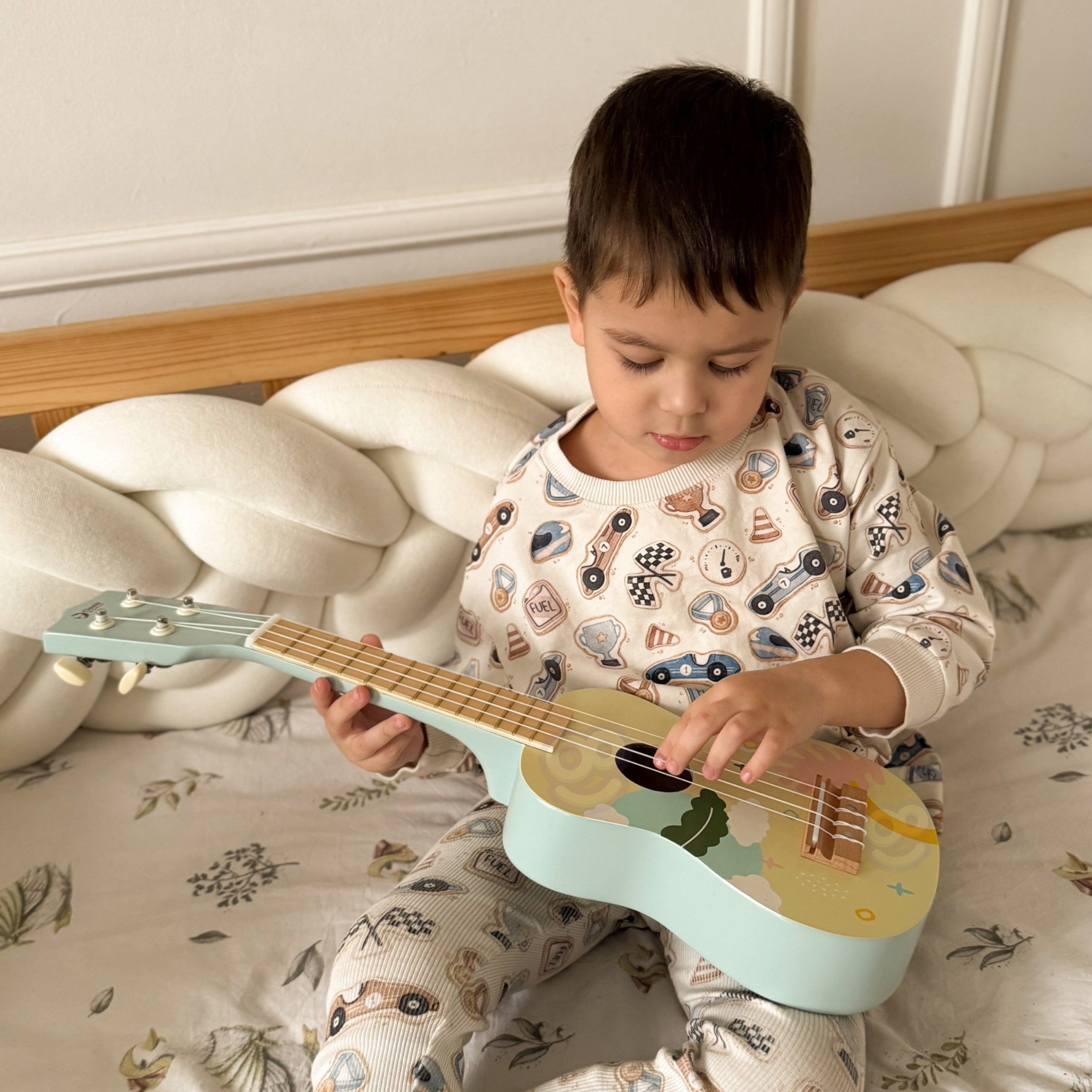 Ukulele din lemn Clasic World Pentru Copii Albastru
