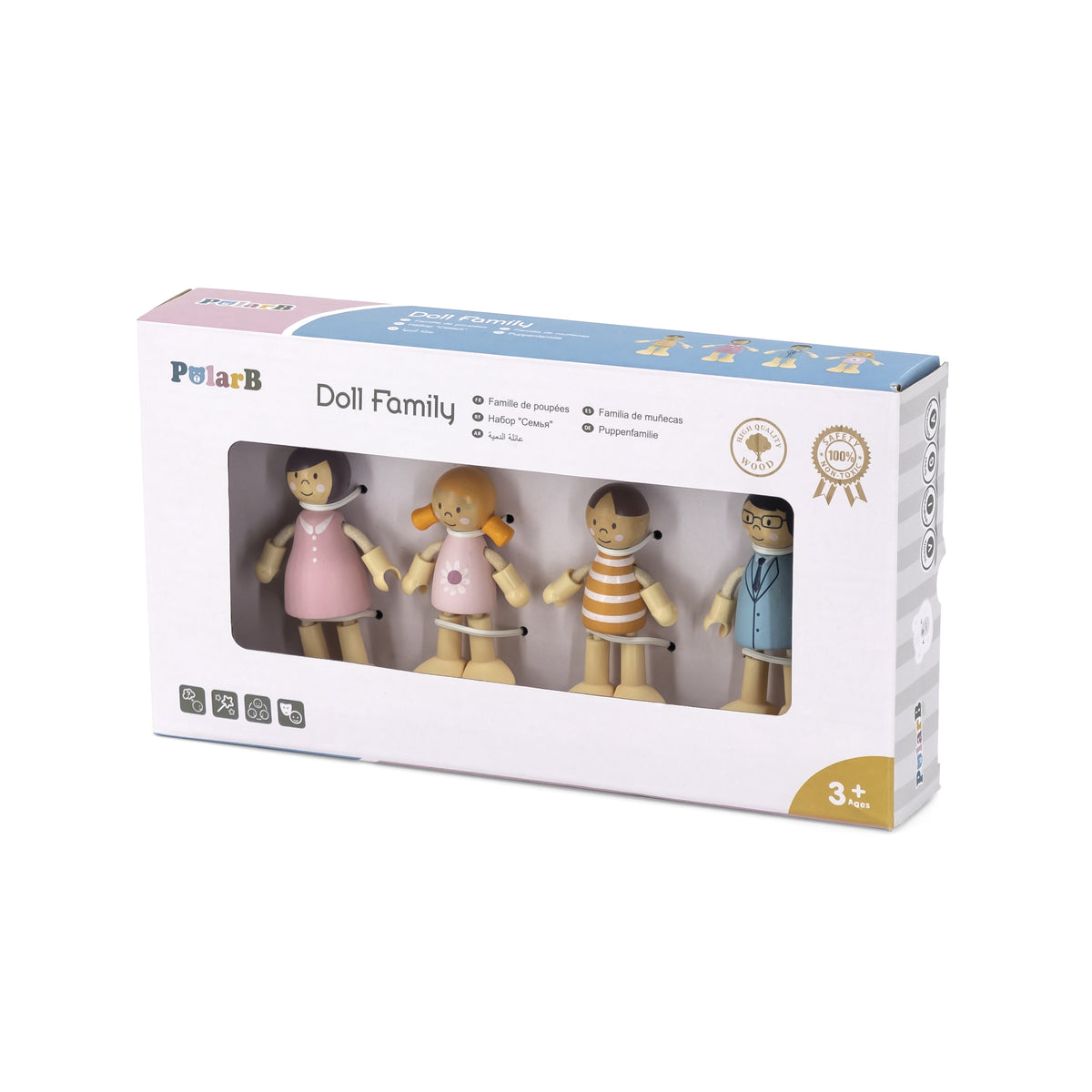 Fíoracha Socraigh Bábóg Teaghlaigh Viga Polarb Dolls
