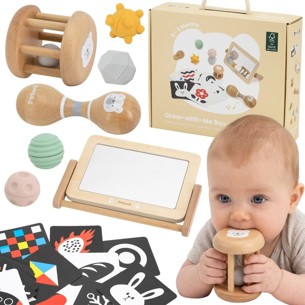 Viga Lernspielzeugbox-Set von der Geburt bis zum 6. Monat
