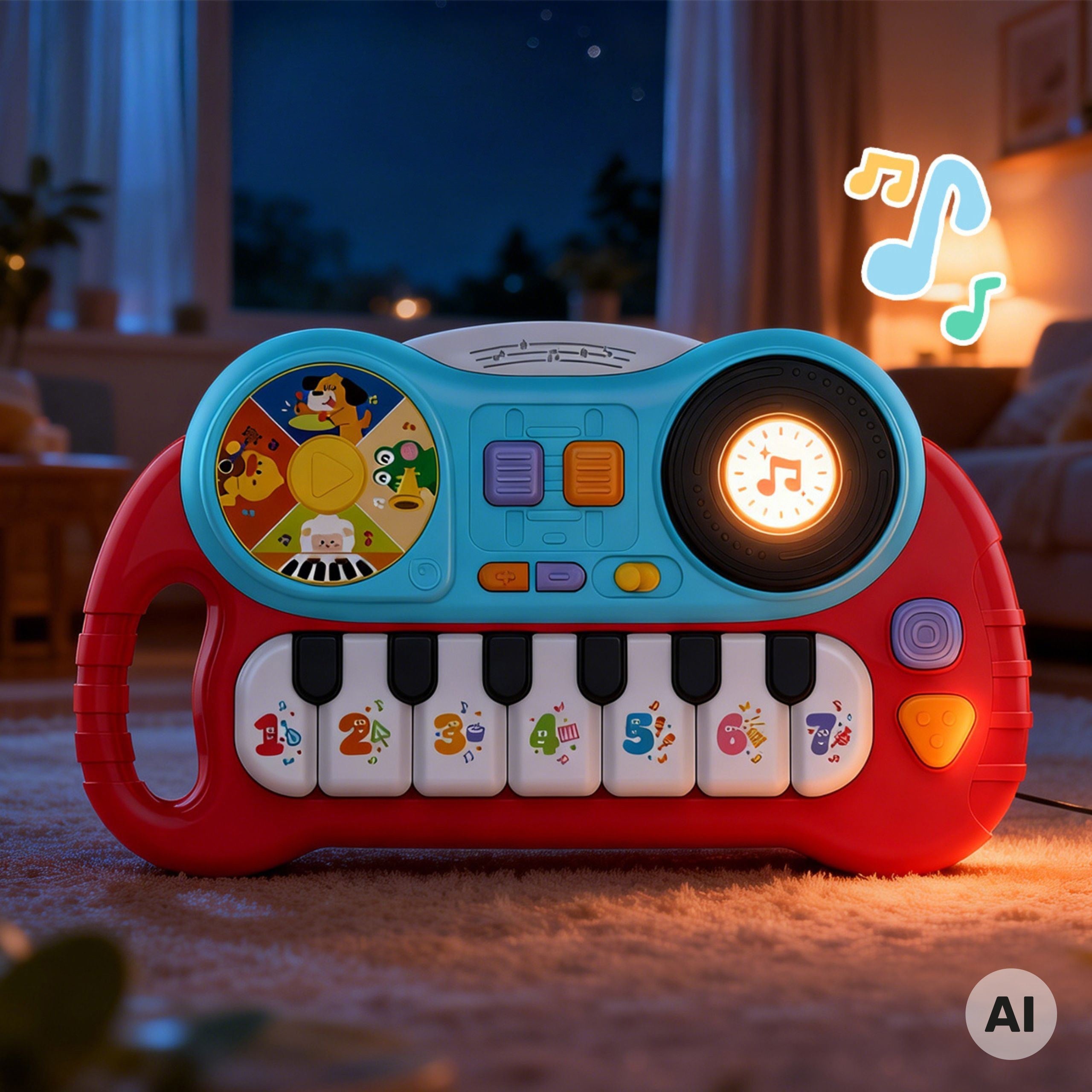 Woopie Interactive Piano For Kids Organ Educational Sounds