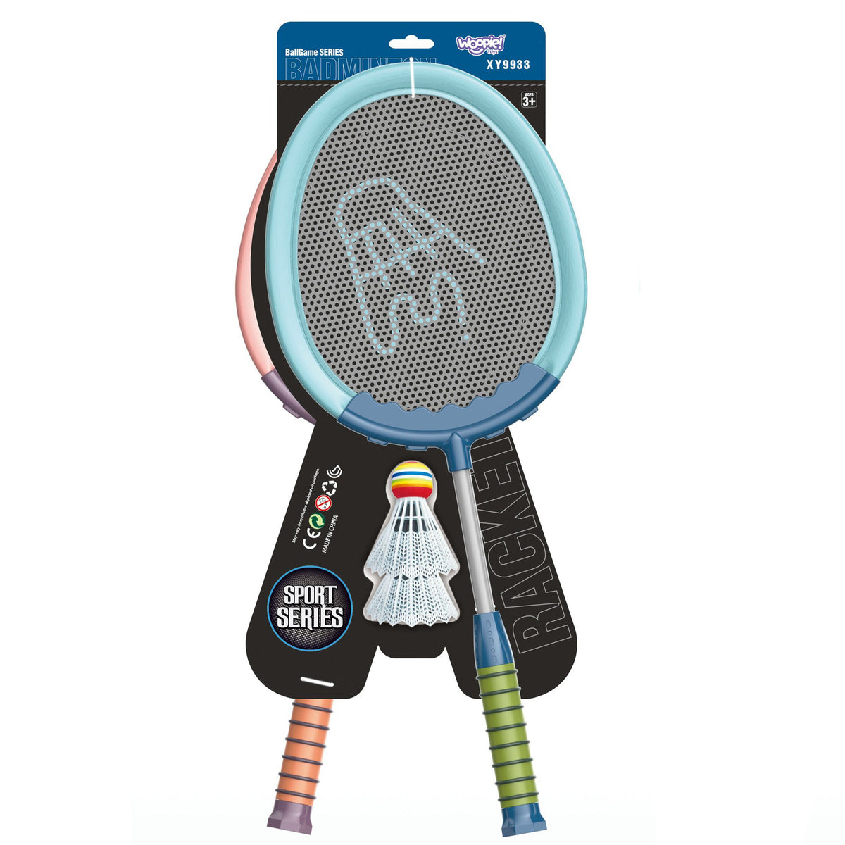Woopie Babington Racket- en Shuttleset 2-delig.