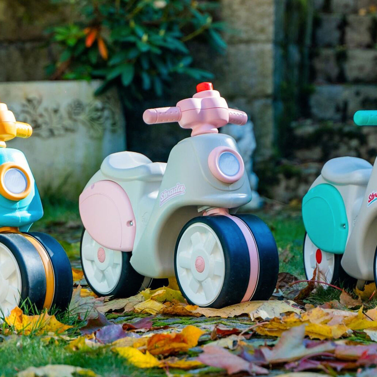 Falk Scooter Strada Porteur Rétro Pour Filles Pneus Silencieux À Partir De 1 An