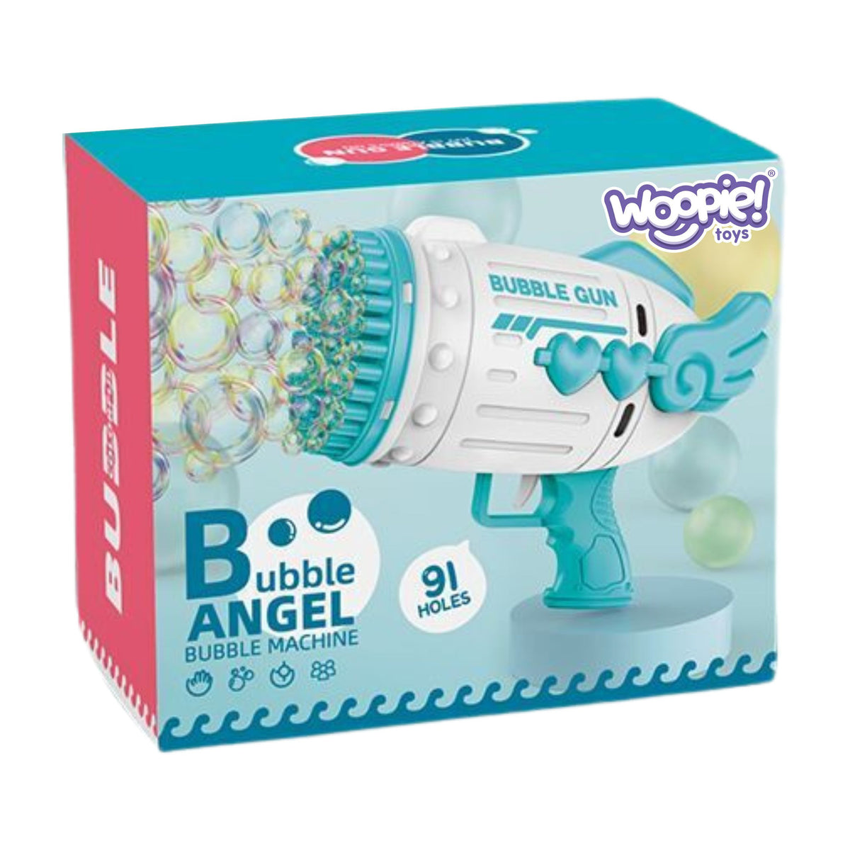 Woopie Seifenblasenpistole 91 Löcher Blau