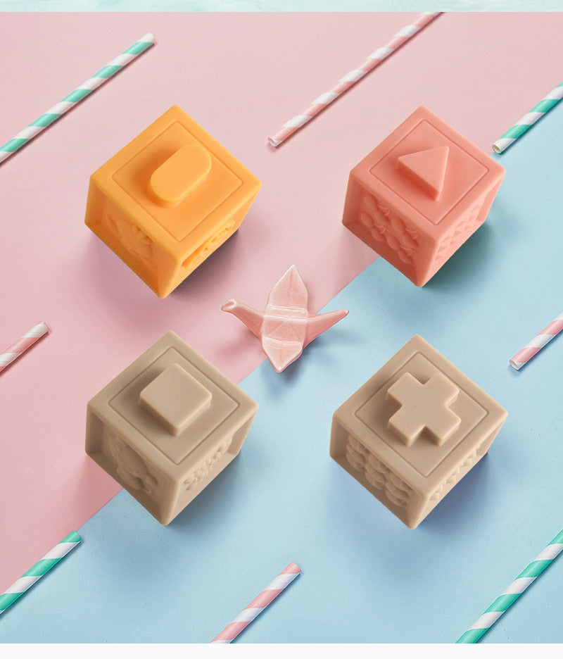 Woopie Bébé Blocs Sensoriels Squeeze Puzzle Apprentissage Sonore Comptage 12 Pcs.
