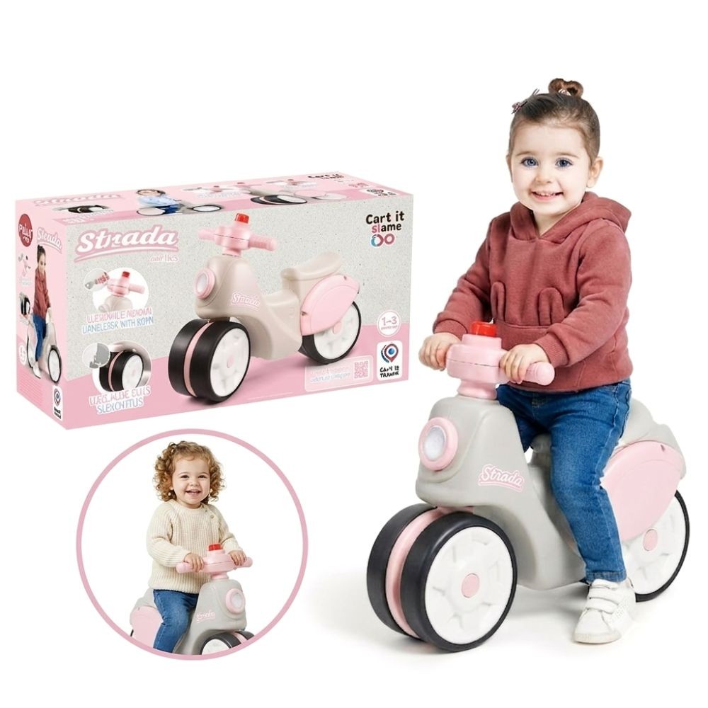 Falk Scooter Strada Retro Jeździk dla dziewczynek Ciche opony od 1 roku