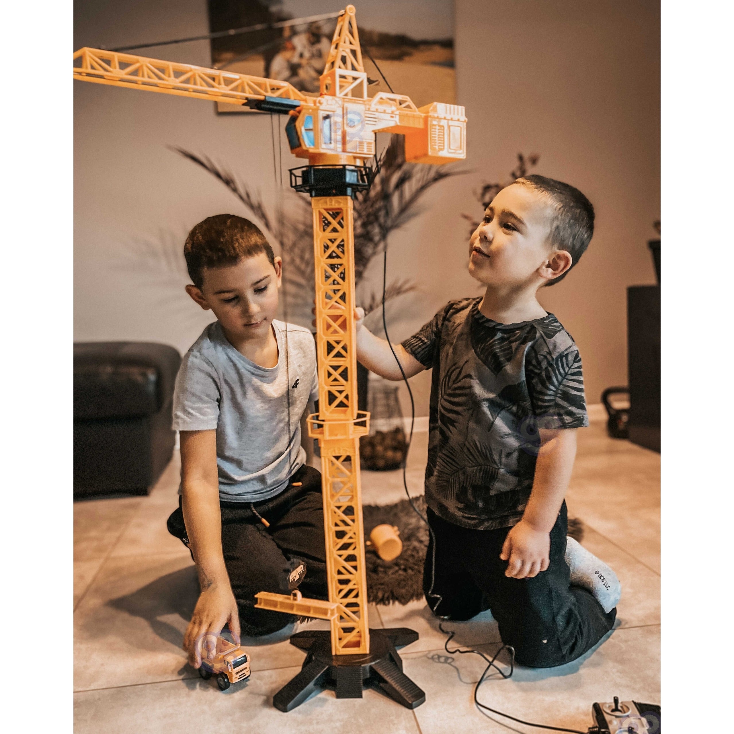 Woopie Remote Controlled Crane 103cm R/c Truck Excavator + 4 Accs.