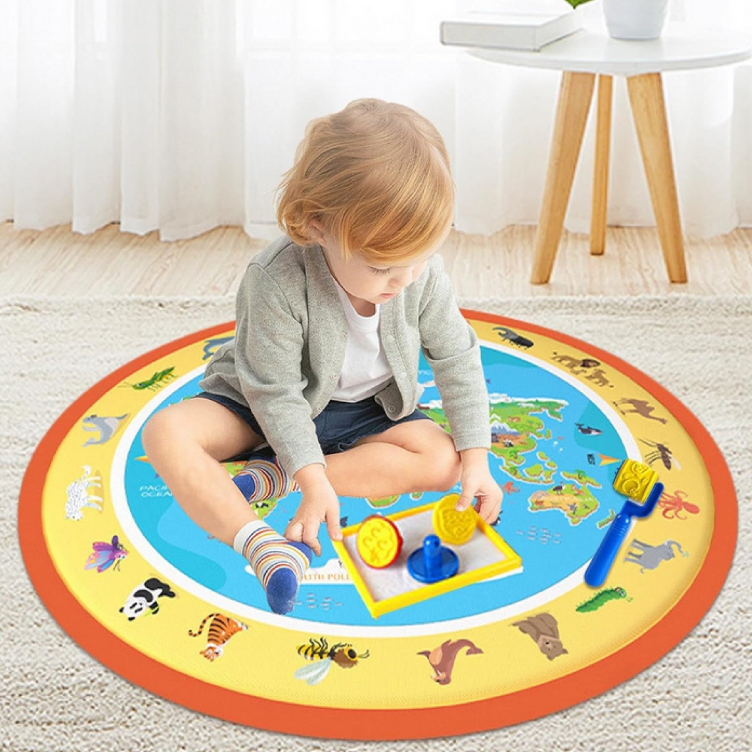 Woopie Magic Water Painting Mat Round Zoo 23 Pcs.