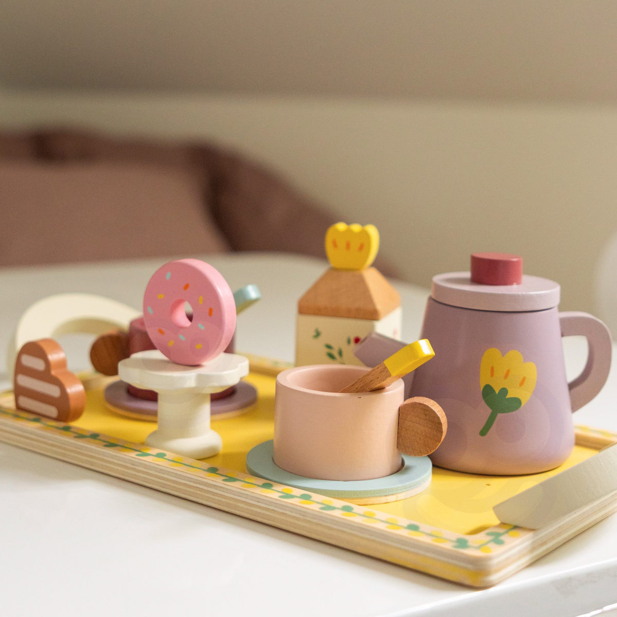 Classic World Tee- und Dessert-Set aus Holz, 14-tlg.