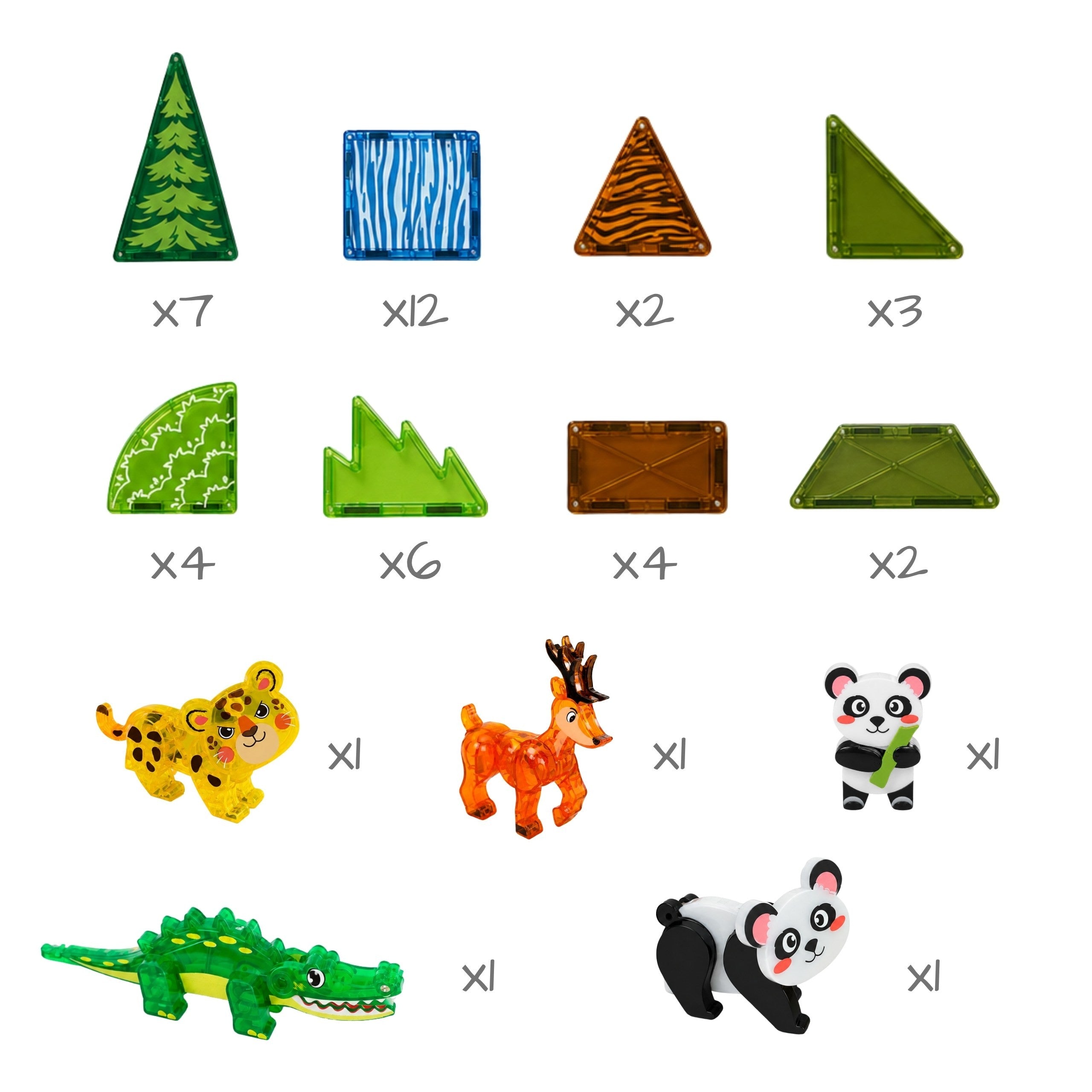 Bloic Foirgníochta Maighnéadacha Woopie 3d Set Oideachais Ainmhithe Uathúla 45pcs.