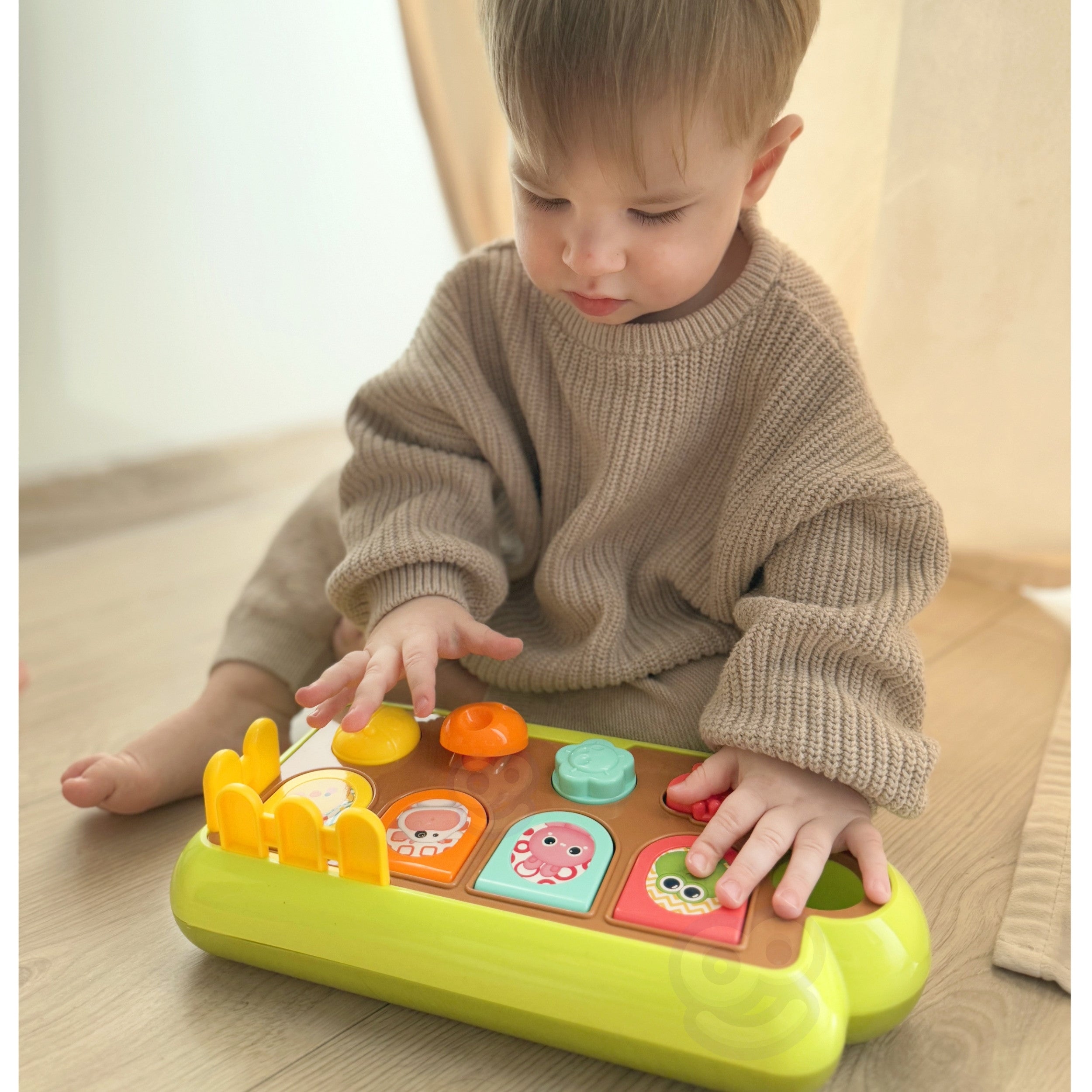 Woopie Бебешка образователна играчка Изскачащи животни Щастлива ферма