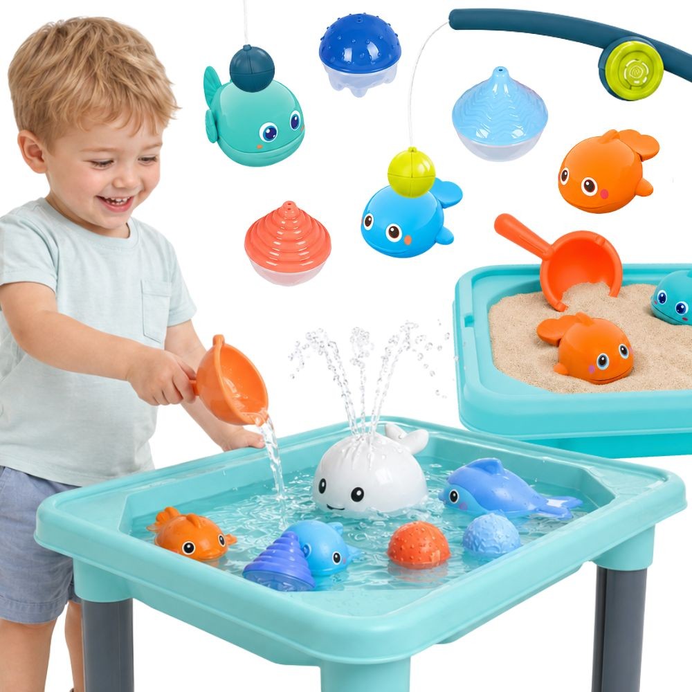 Woopie Water Table 3in1 Игра с пясъчник Риболов 6 бр.