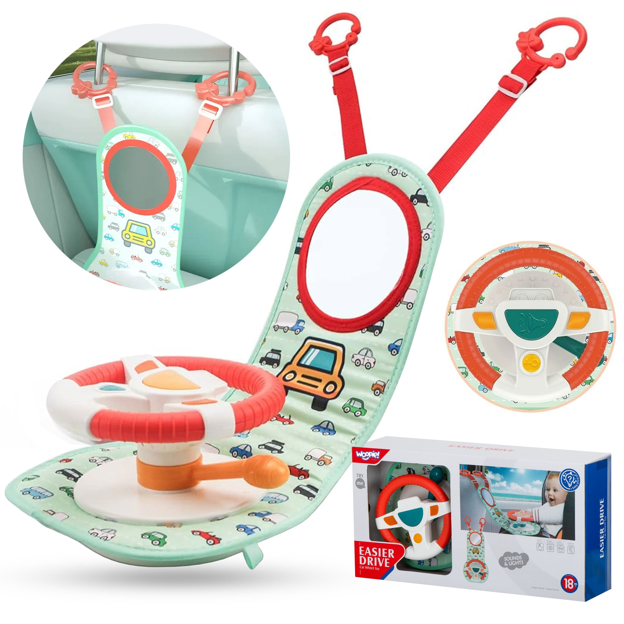 Woopie Baby Interactive Steering Wheel For The Little Driver's Car Set