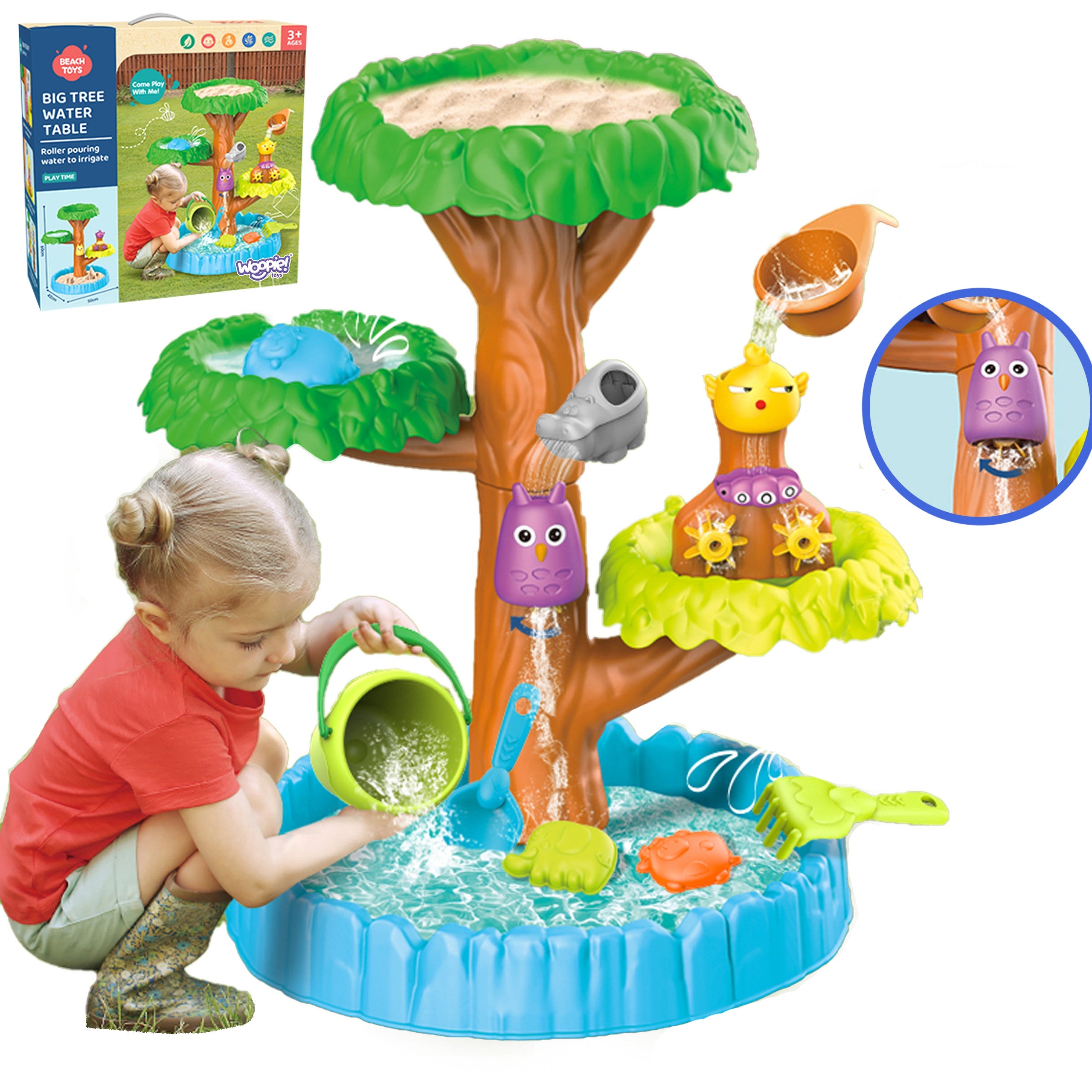 Woopie Water Table 2in1 Sandbox Happy Tree 8 Acc.