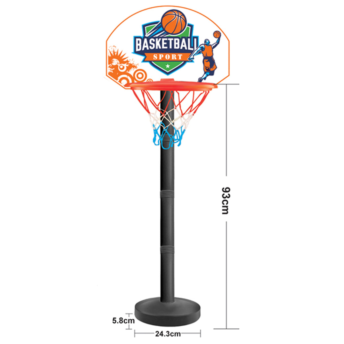 Woopie Basketball Set Ball Skill Game With 93cm