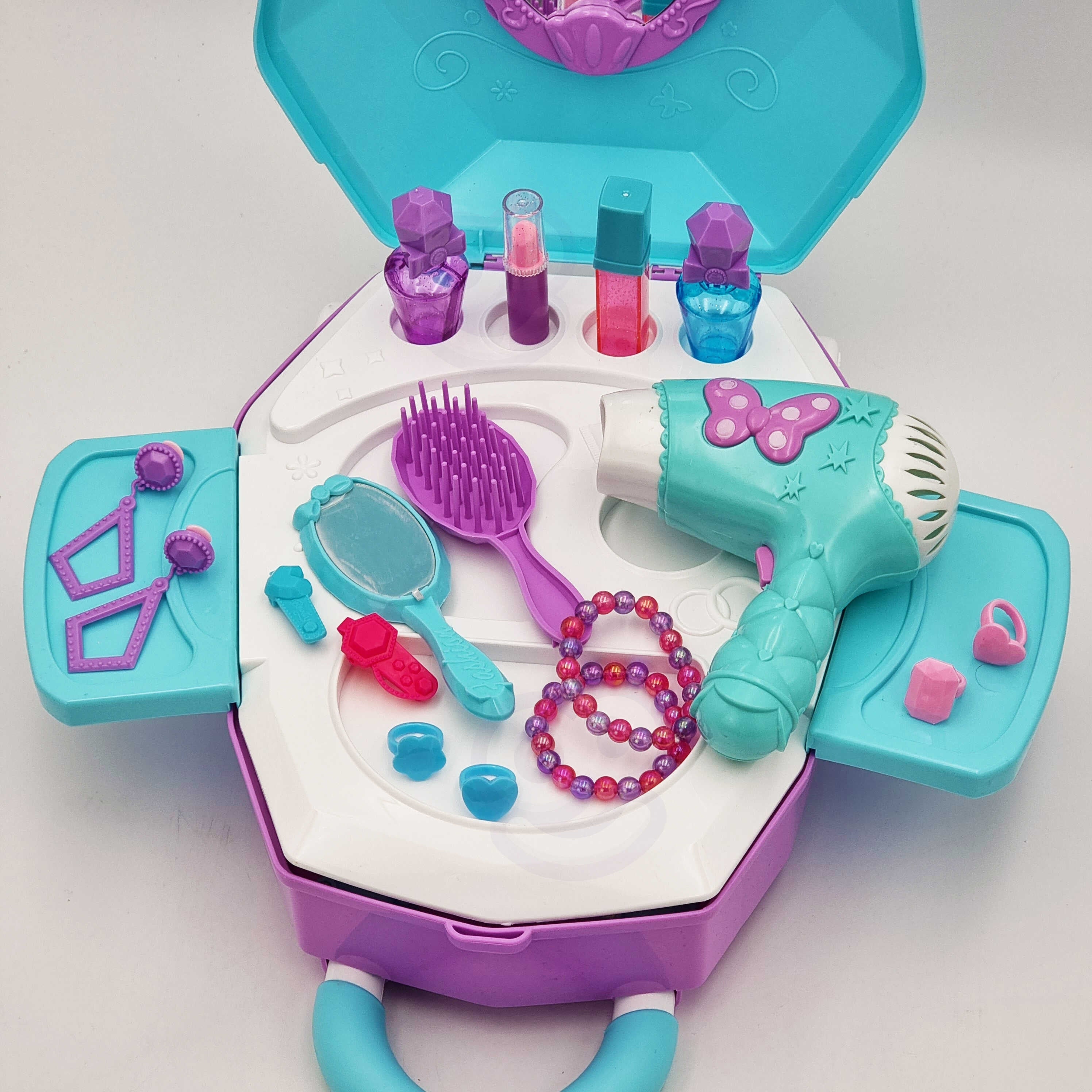 Woopie kaptafel voor meisjes 2 in 1 schoonheidssalon in een koffer