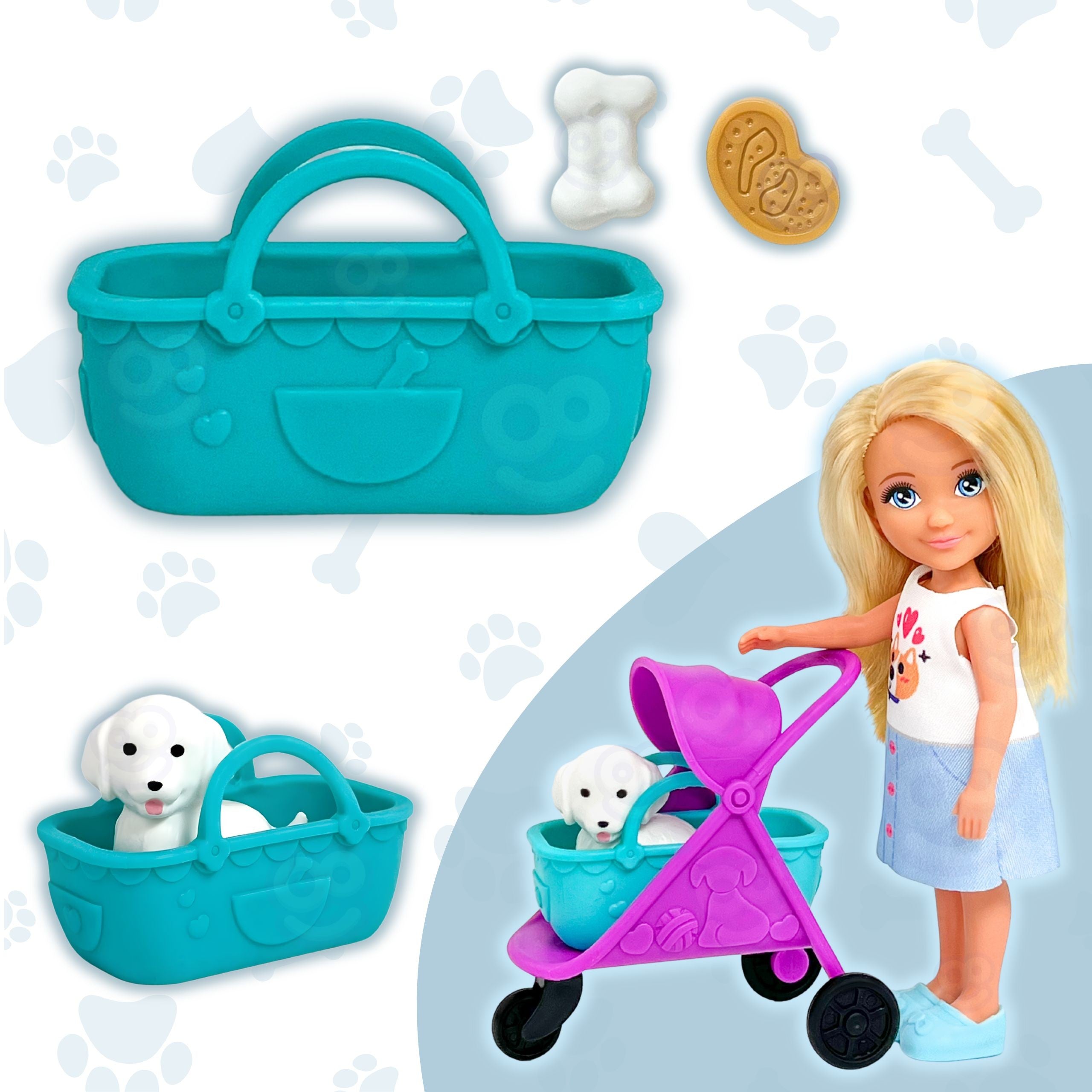 Кукла Woopie Royal с количка и куче