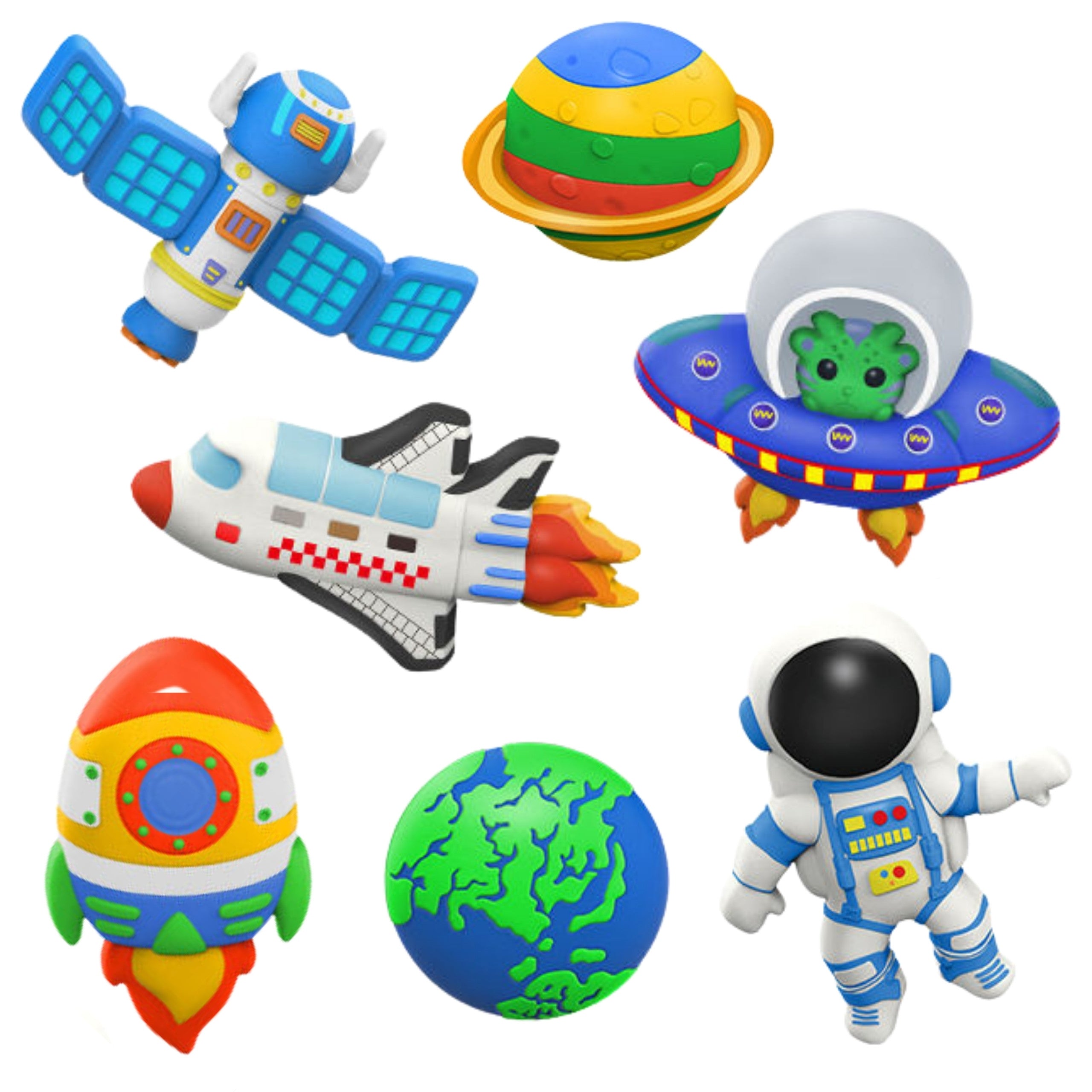 Woopie Направи си сам Paint Craft Kit Направете гипсови фигури и боя - космически комплект