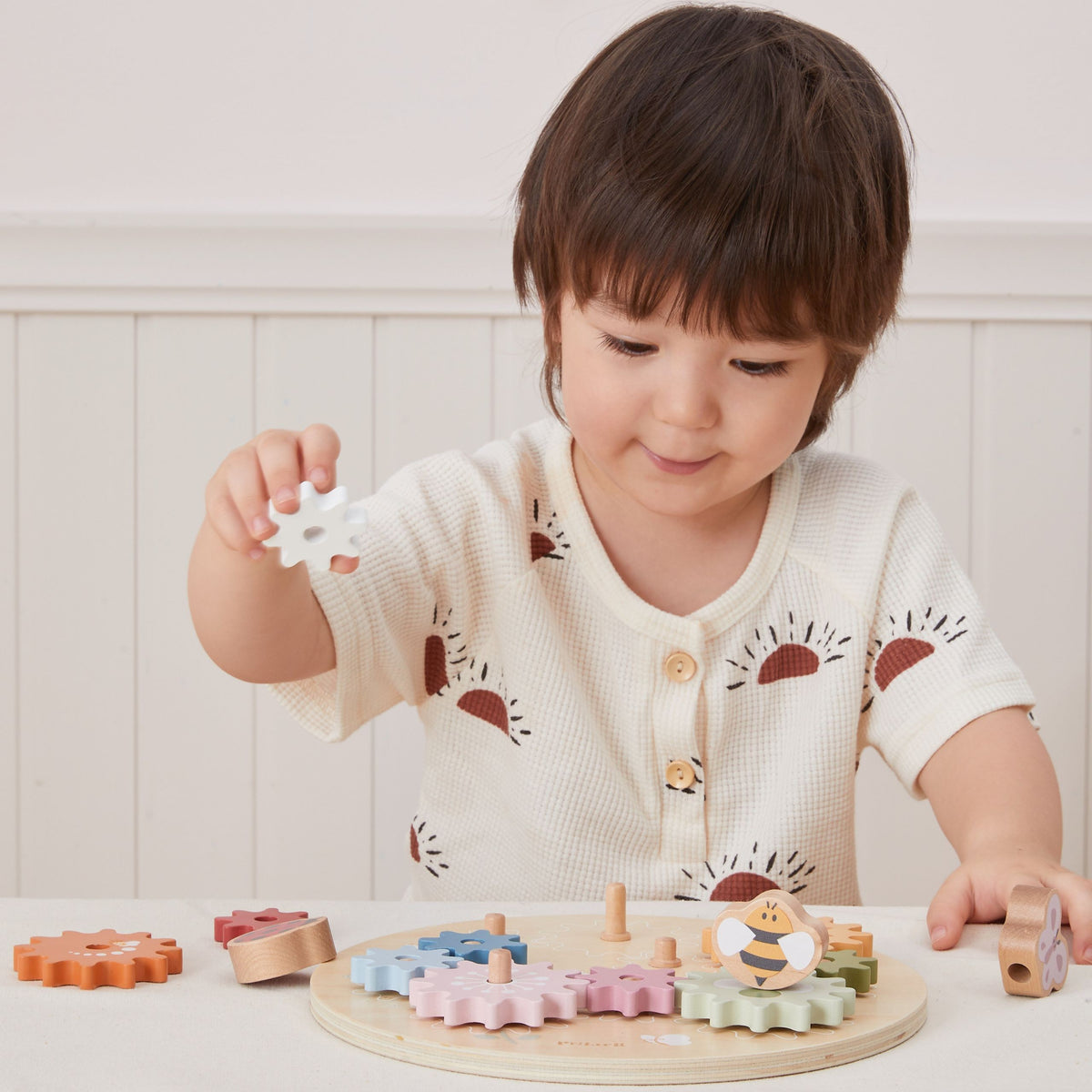 Dřevěná barevná Montessori ozubená kola Viga Polarb