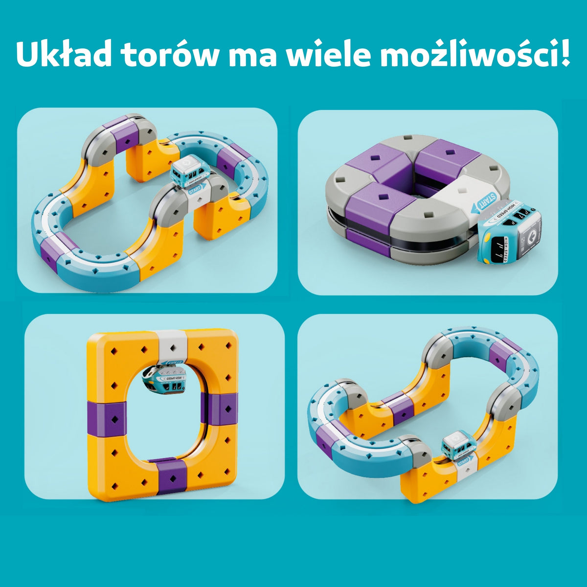 Stavebnice Woopie Magnetická dráha s přitažlivým efektem 39 ks.