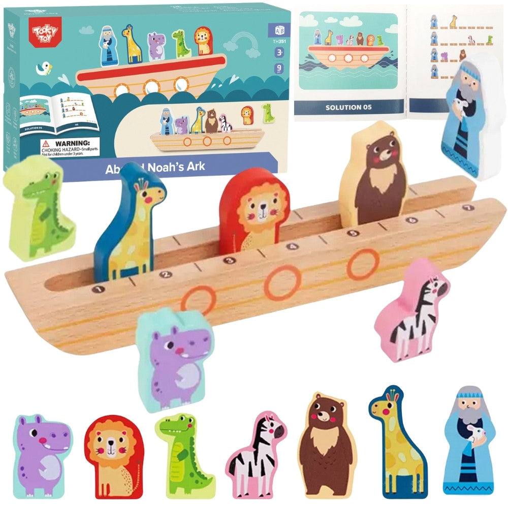 Tooky Toy Puzzle en bois pour enfants Noé et les animaux
