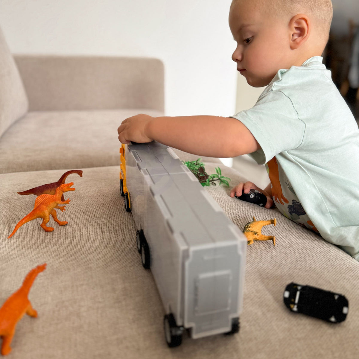 Woopie Truck Transporter 2in1 Dinosaur Set + modell