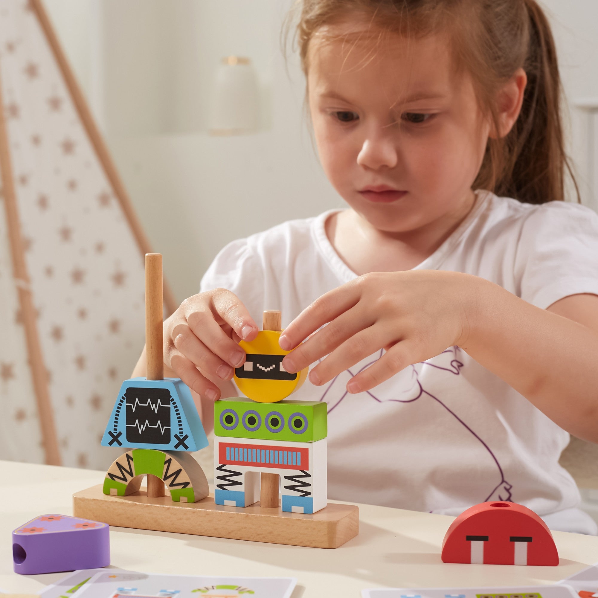 Пъзел Viga Robots Pyramid + модели 8 бр.