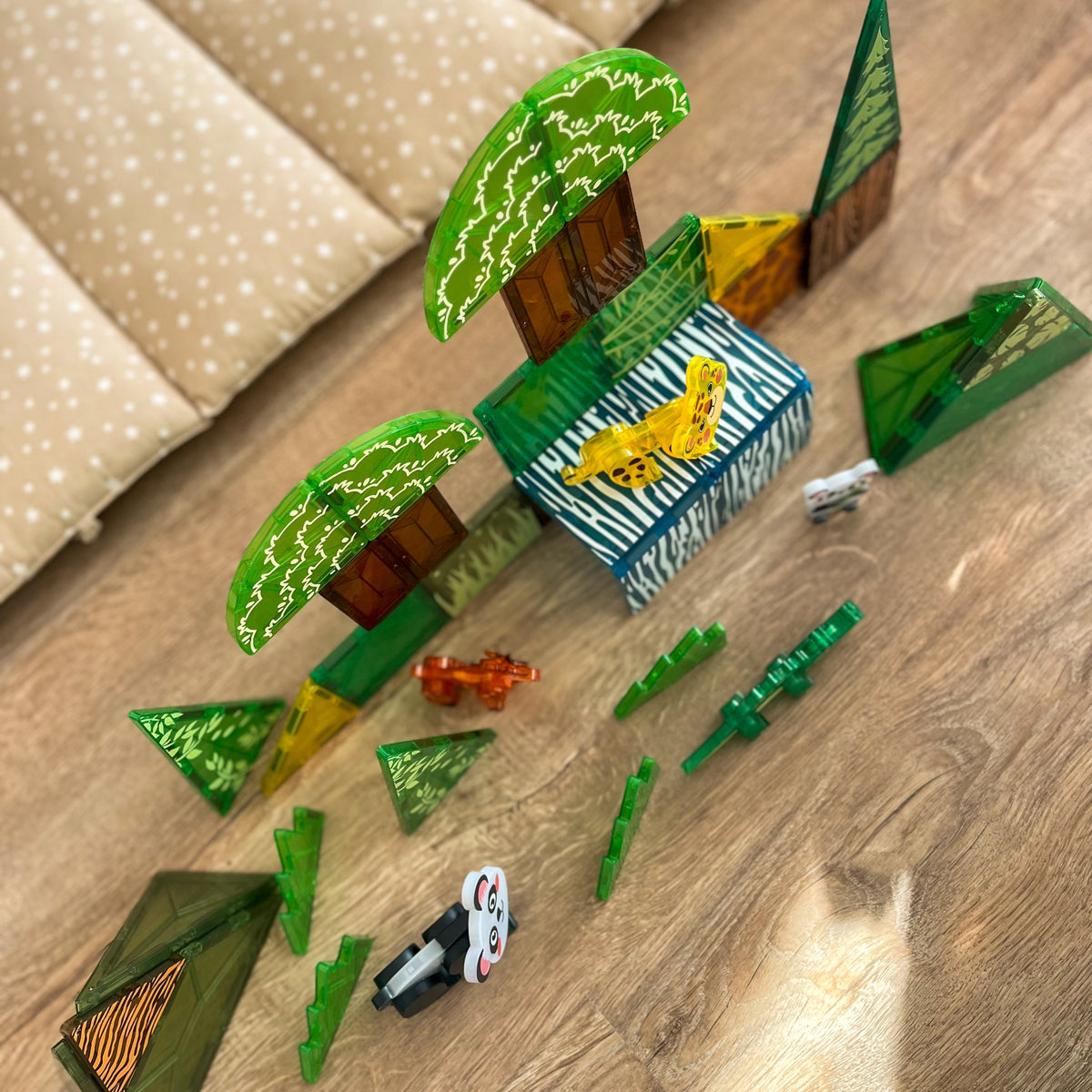 Woopie Bloques de construcción magnéticos Juego educativo 3D Animales raros 45 piezas.