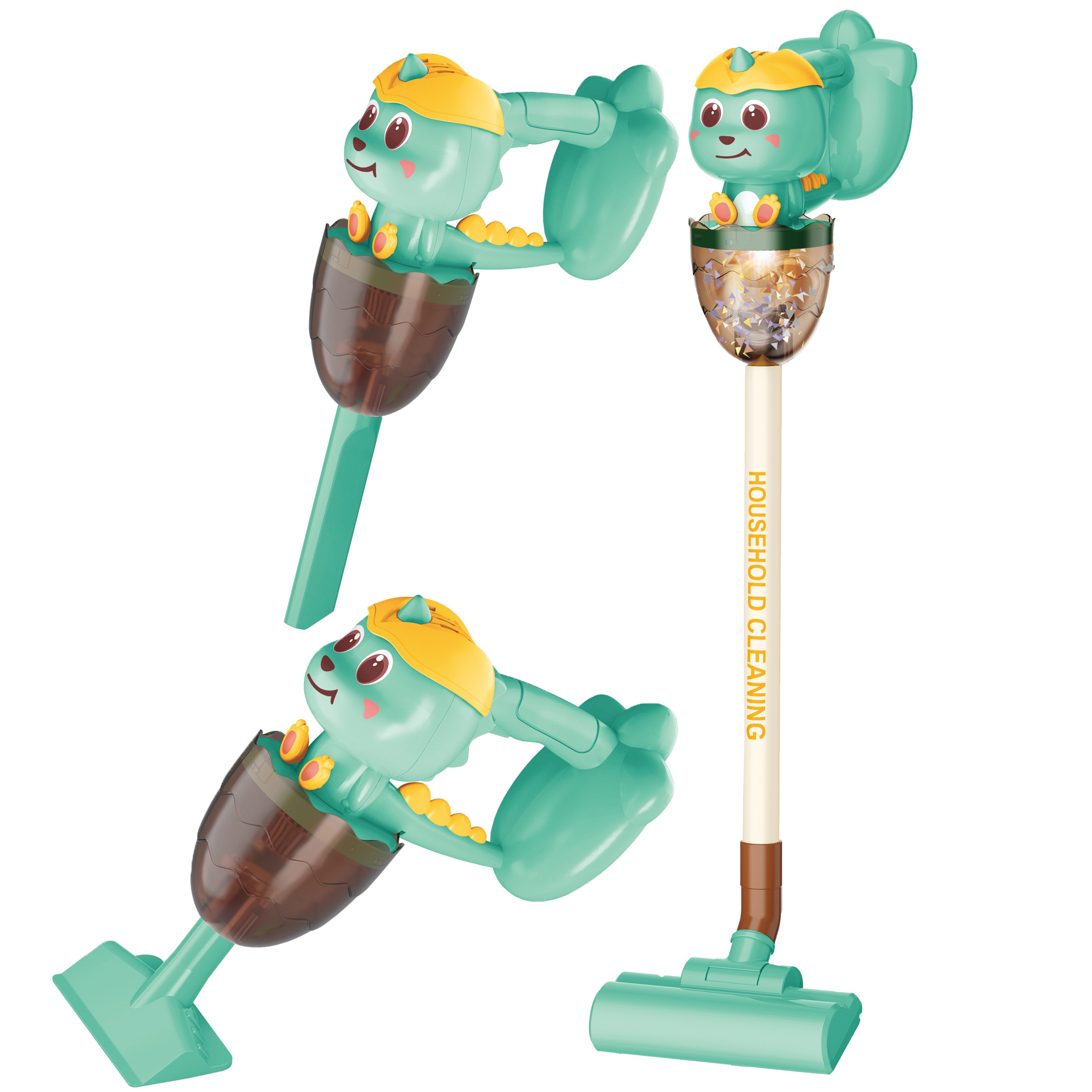 Aspirador interactivo 3 de Woopie Dino en 1 sonido ligero de la función de succión