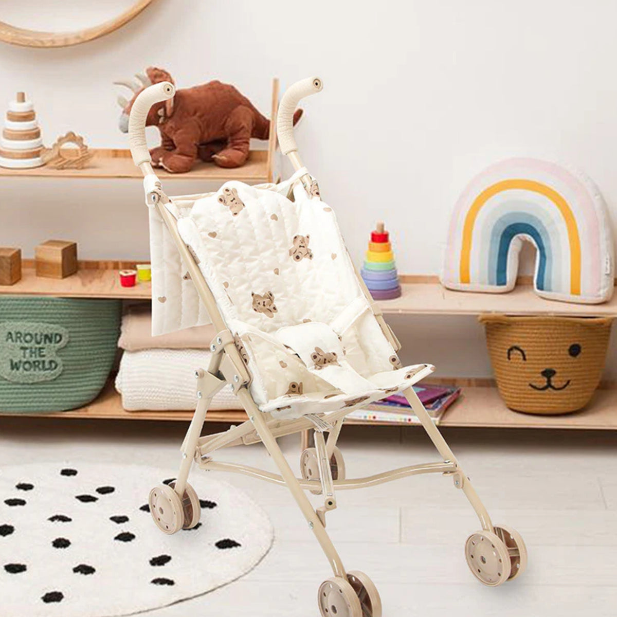 Woopie Royal Vintage Teddybär Puppenwagen