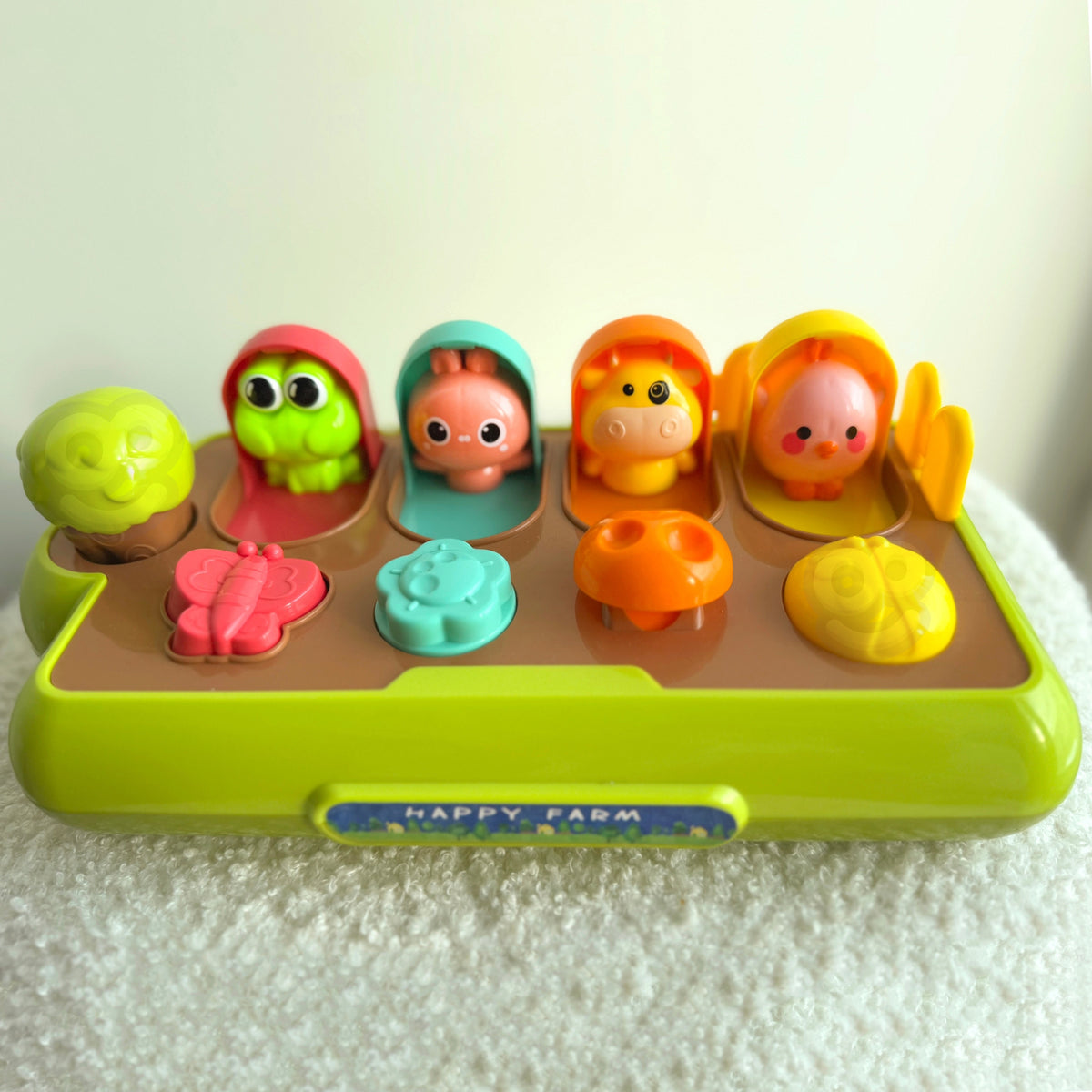 Woopie Bébé Jouet Éducatif Pop-up Animaux Happy Farm