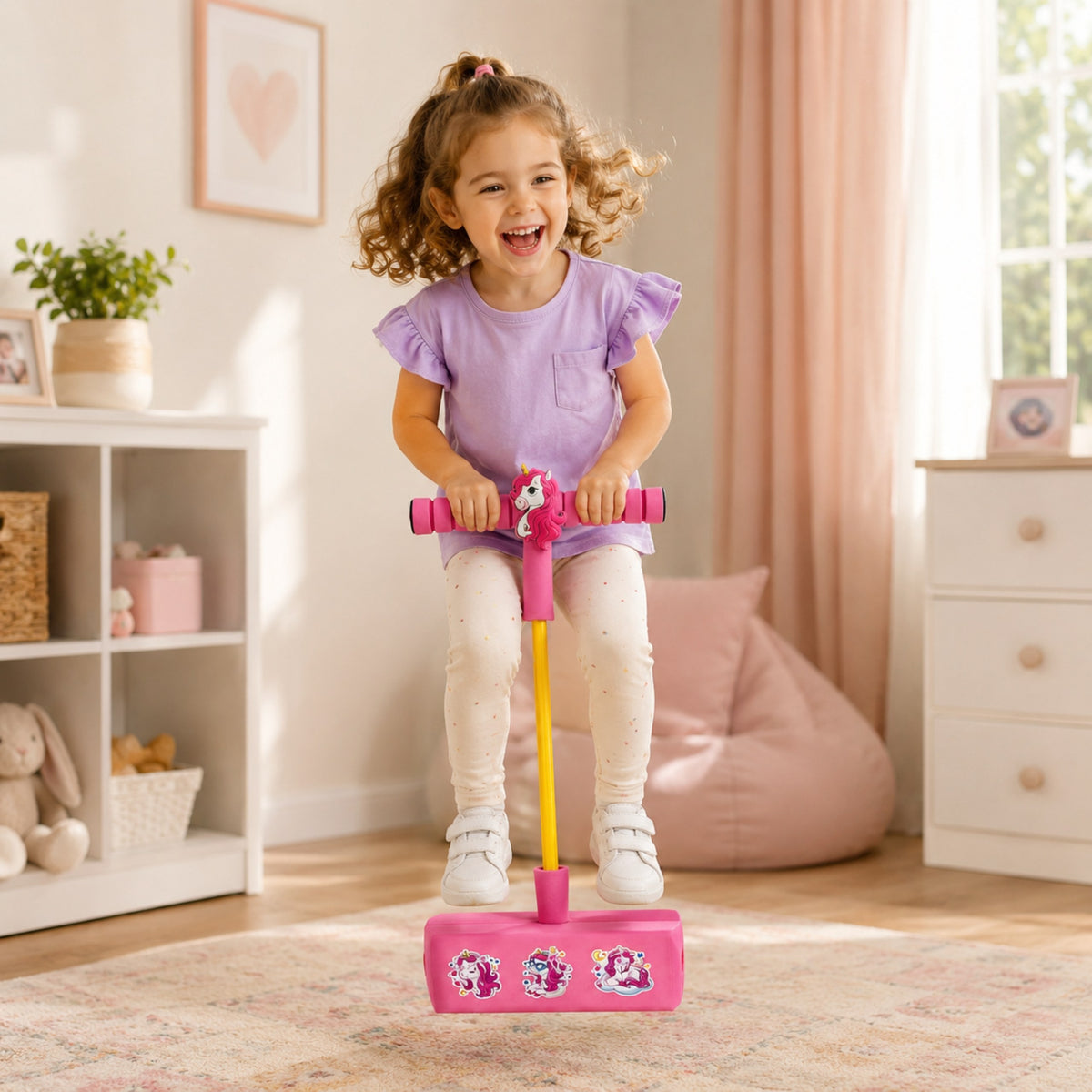 Woopie Foam Pogo Jumper pre deti na skákanie Squeaking Balance Training